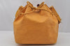 Authentic Louis Vuitton Epi Petit Noe Drawstring Bag Yellow M44109 LV 9775I