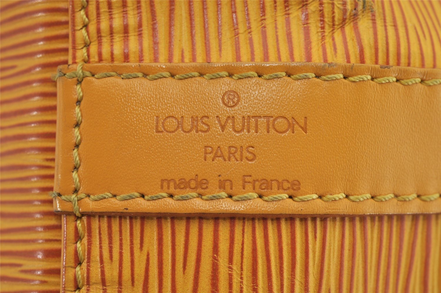 Authentic Louis Vuitton Epi Petit Noe Drawstring Bag Yellow M44109 LV 9775I