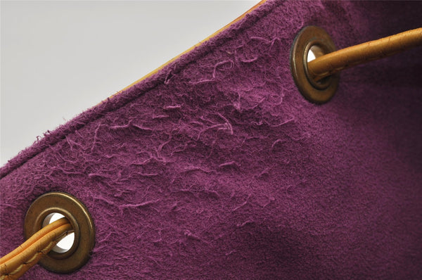 Authentic Louis Vuitton Epi Petit Noe Drawstring Bag Yellow M44109 LV 9775I