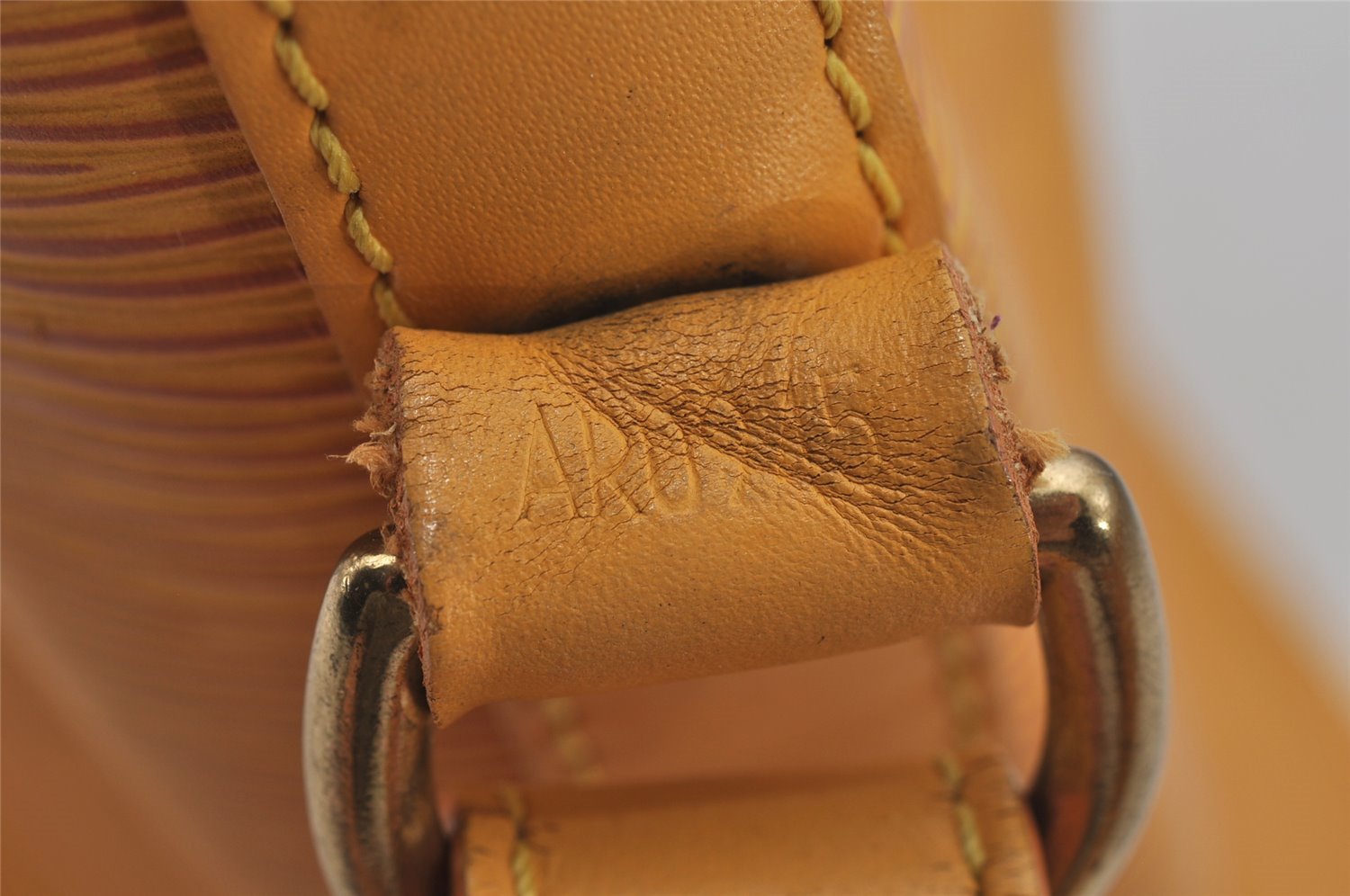 Authentic Louis Vuitton Epi Petit Noe Drawstring Bag Yellow M44109 LV 9775I