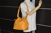 Authentic Louis Vuitton Epi Petit Noe Drawstring Bag Yellow M44109 LV 9775I