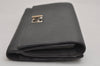 Authentic FENDI Peeka Boo Long Wallet Purse Leather Gray Box 9776J