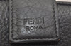 Authentic FENDI Peeka Boo Long Wallet Purse Leather Gray Box 9776J