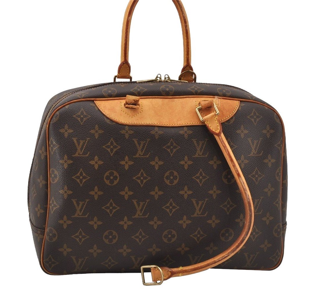 Authentic Louis Vuitton Monogram Deauville Hand Bag M47270 LV Junk 9777I