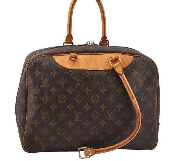 Authentic Louis Vuitton Monogram Deauville Hand Bag M47270 LV Junk 9777I
