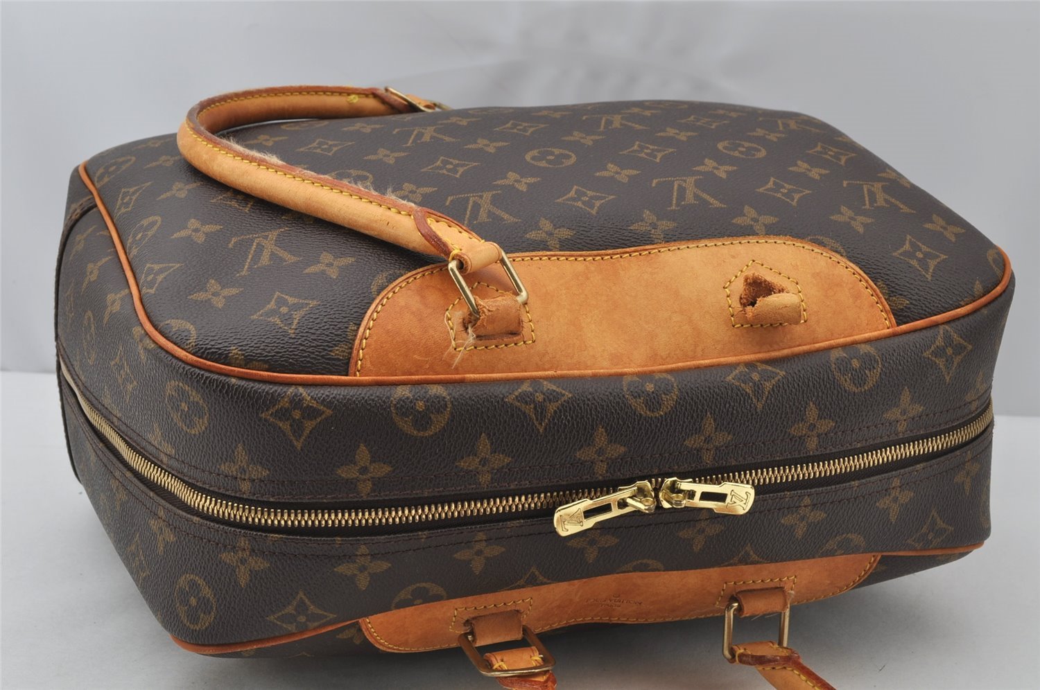 Authentic Louis Vuitton Monogram Deauville Hand Bag M47270 LV Junk 9777I