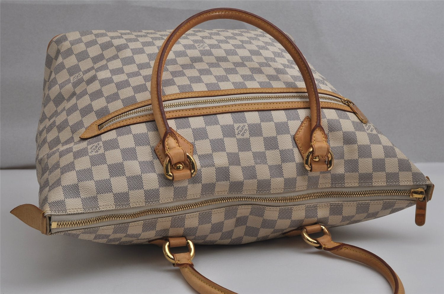 Authentic Louis Vuitton Damier Azur Saleya GM Shoulder Tote Bag N51184 LV 9779J