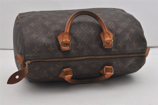 Authentic Louis Vuitton Monogram Speedy 35 Hand Boston Bag M41524 LV 9780I