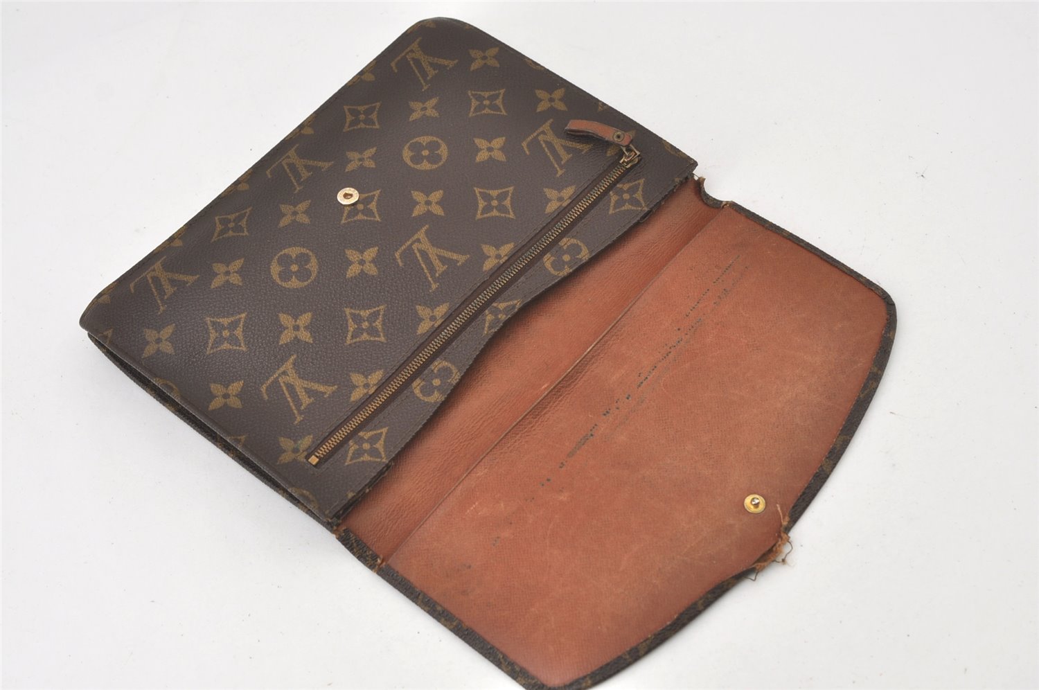 Authentic Louis Vuitton Monogram Pochette Rabat Clutch Bag Old Model LV 9780J