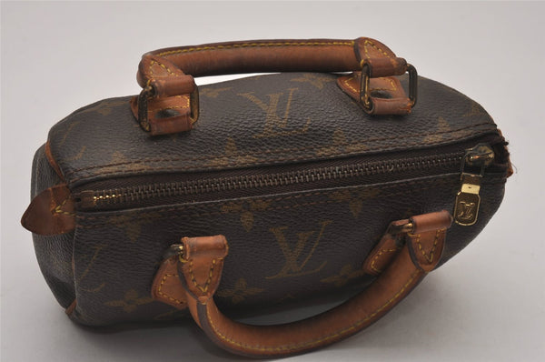 Authentic Louis Vuitton Monogram Mini Speedy Hand Bag Purse M41534 LV 9782I