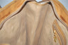 Authentic GUCCI Web Sherry Line Micro GG PVC Leather Tote Hand Bag Brown 9782J