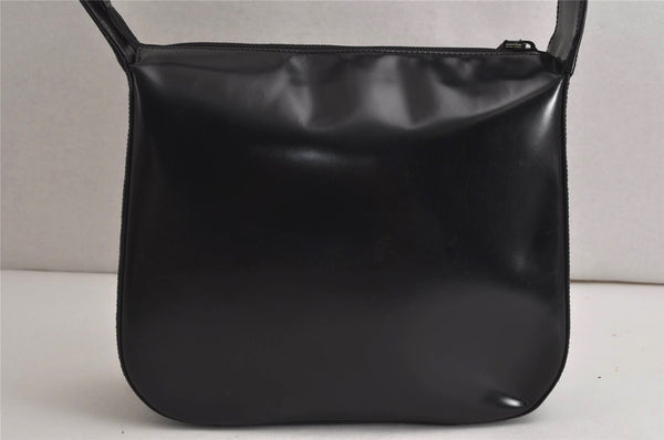 Authentic GUCCI Vintage Shoulder Hand Bag Purse Enamel Black Junk 9783J