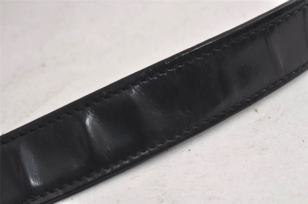 Authentic GUCCI Vintage Shoulder Hand Bag Purse Enamel Black Junk 9783J