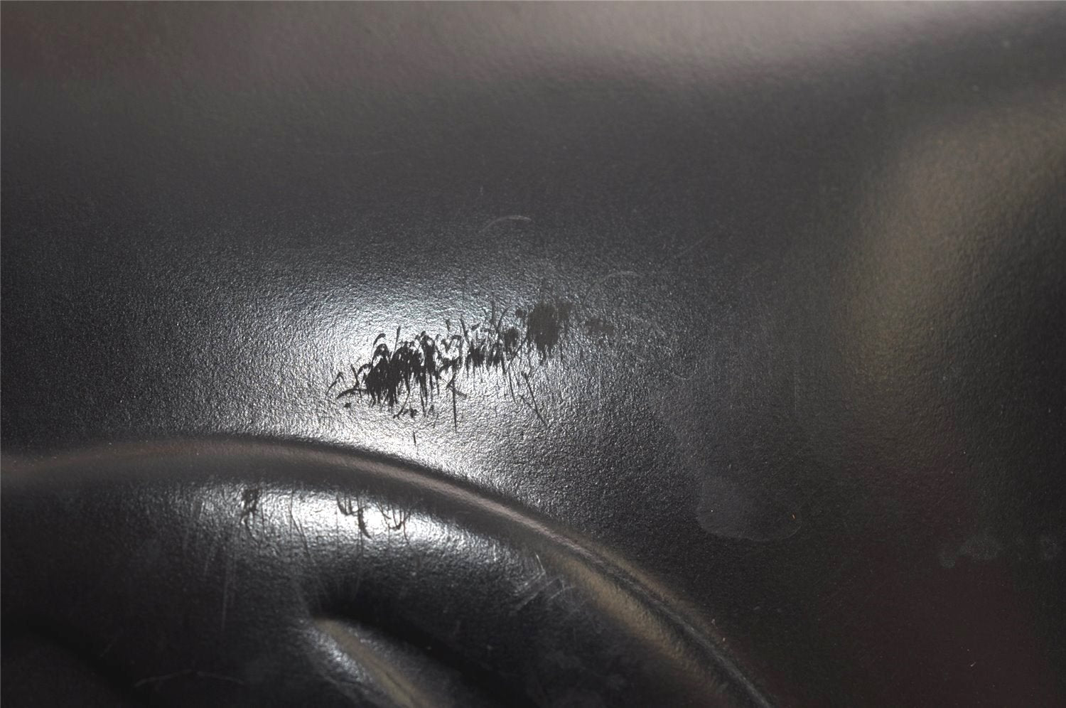 Authentic GUCCI Vintage Shoulder Hand Bag Purse Enamel Black Junk 9783J