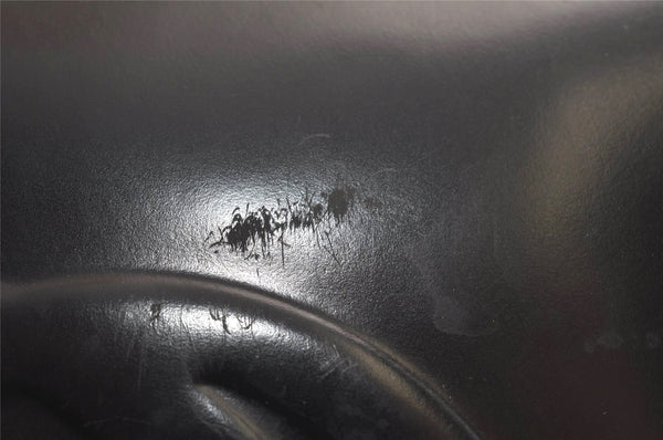 Authentic GUCCI Vintage Shoulder Hand Bag Purse Enamel Black Junk 9783J