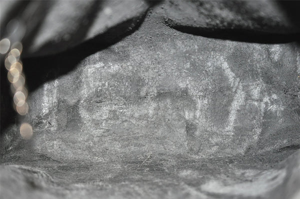 Authentic GUCCI Vintage Shoulder Hand Bag Purse Enamel Black Junk 9783J