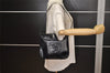 Authentic GUCCI Vintage Shoulder Hand Bag Purse Enamel Black Junk 9783J