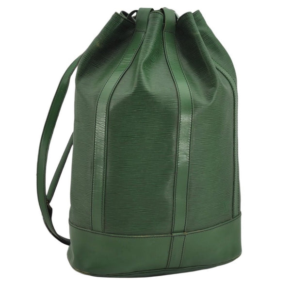 Authentic Louis Vuitton Epi Randonnee GM Shoulder Bag Green M43084 LV 9784J