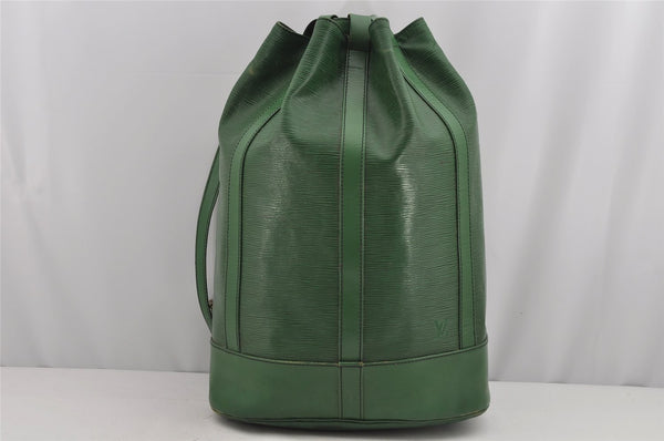 Authentic Louis Vuitton Epi Randonnee GM Shoulder Bag Green M43084 LV 9784J