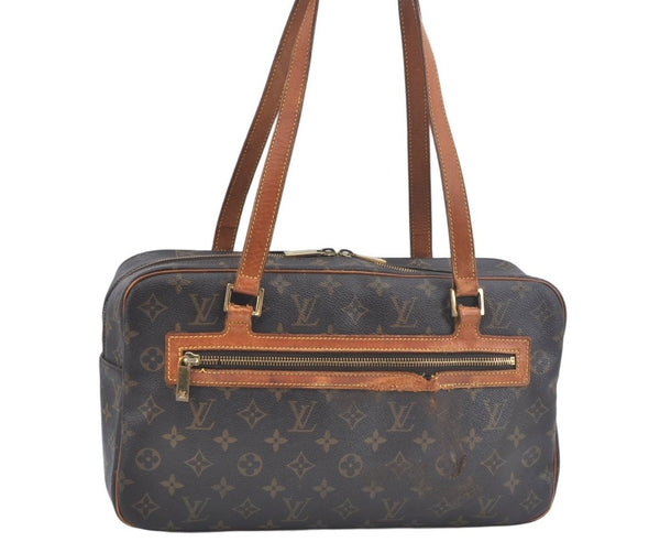 Authentic Louis Vuitton Monogram Cite GM Shoulder Bag M51181 LV Junk 9785I