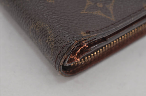 Authentic Louis Vuitton Monogram Compact Zip Bifold Wallet Purse M61667 LV 9786J