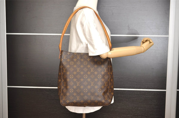 Authentic Louis Vuitton Monogram Looping GM Shoulder Bag M51145 LV 9788I