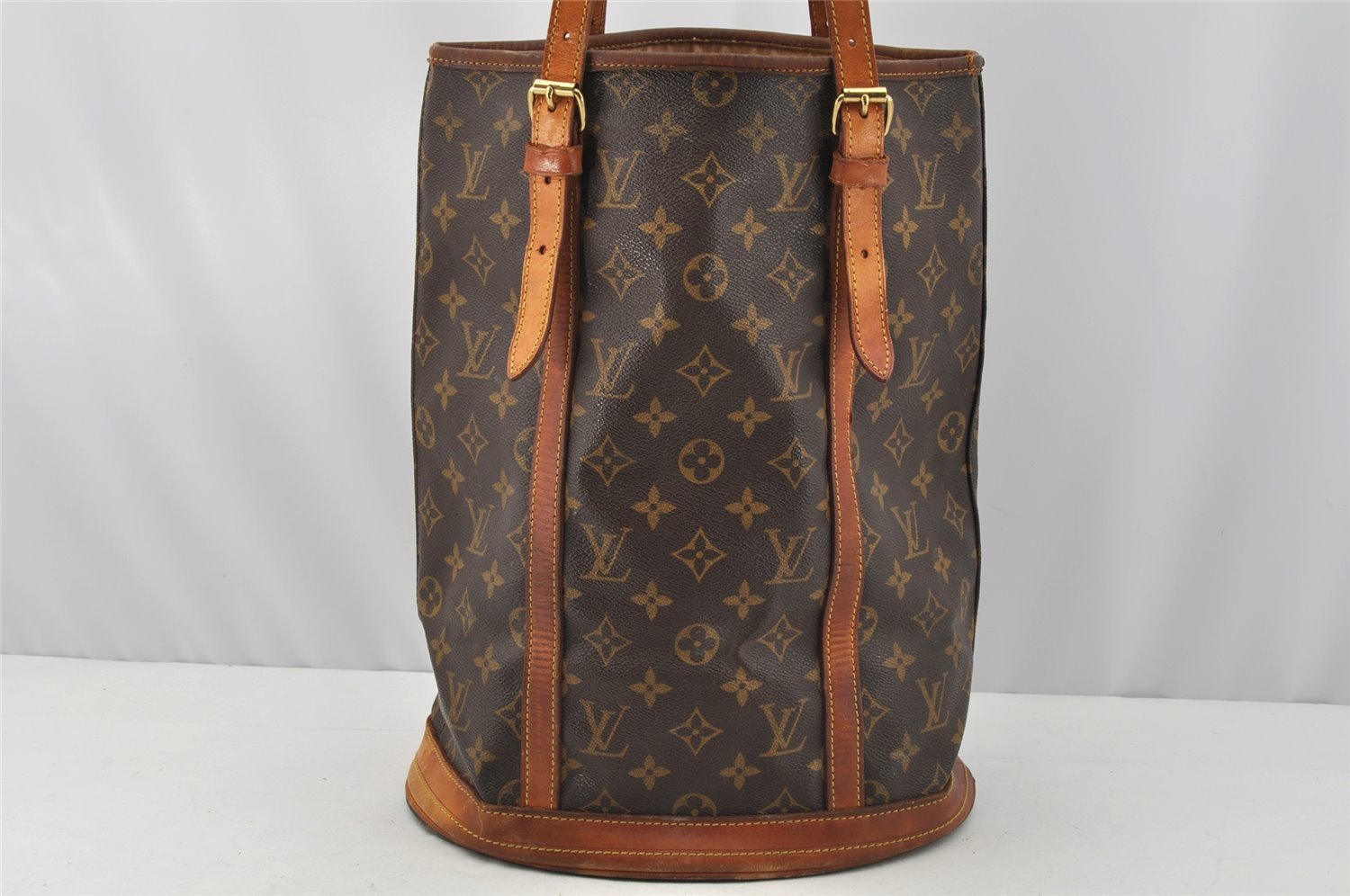 Authentic Louis Vuitton Monogram Bucket GM Shoulder Tote Bag M42236 LV 9789I