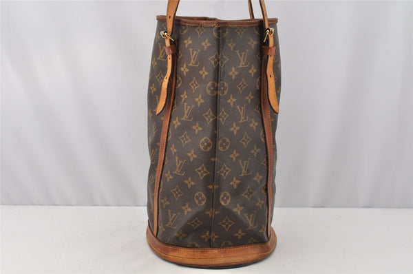 Authentic Louis Vuitton Monogram Bucket GM Shoulder Tote Bag M42236 LV 9789I