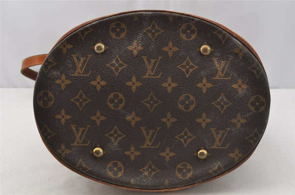 Authentic Louis Vuitton Monogram Bucket GM Shoulder Tote Bag M42236 LV 9789I