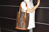 Authentic Louis Vuitton Monogram Bucket GM Shoulder Tote Bag M42236 LV 9789I