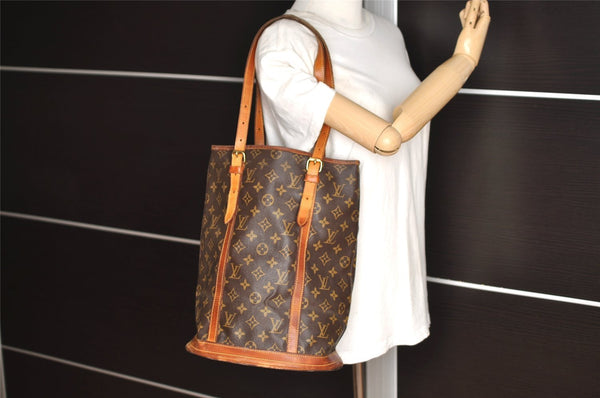 Authentic Louis Vuitton Monogram Bucket GM Shoulder Tote Bag M42236 LV 9789I