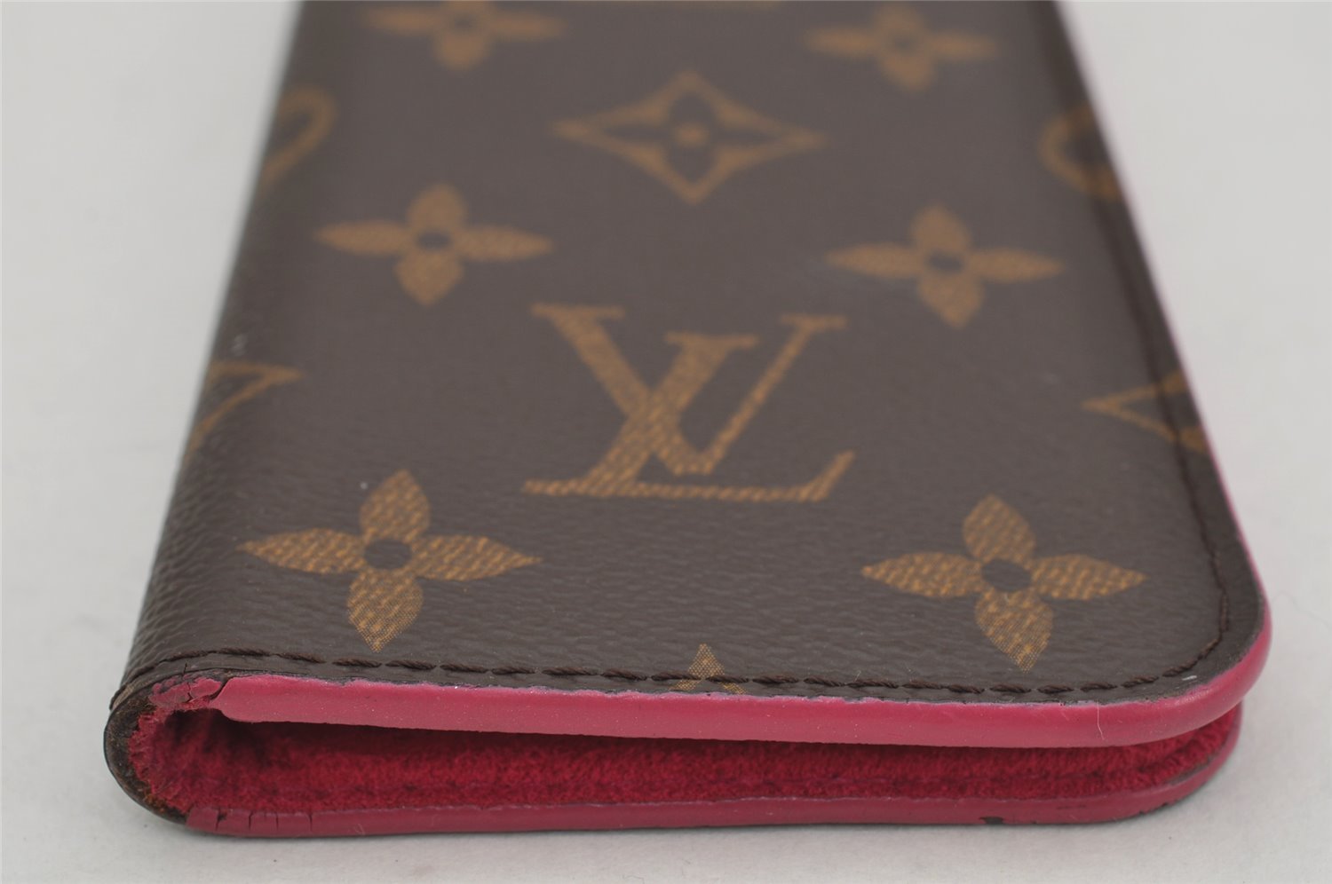 Authentic Louis Vuitton Monogram Folio Iphone 7 8 Case Pink M61906 LV 9789J