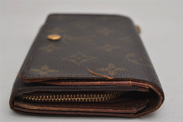 Auth Louis Vuitton Monogram Porte Monnaie Billets Tresor Wallet M61730 LV 9791J