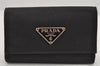 Authentic PRADA Nylon Tessuto Saffiano Leather 6 Six Hooks Key Case Black 9792J