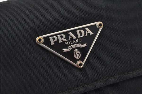 Authentic PRADA Nylon Tessuto Saffiano Leather 6 Six Hooks Key Case Black 9792J