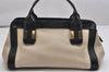 Authentic Chloe ALICE 2Way Shoulder Hand Bag Purse Leather Cream White 9793J