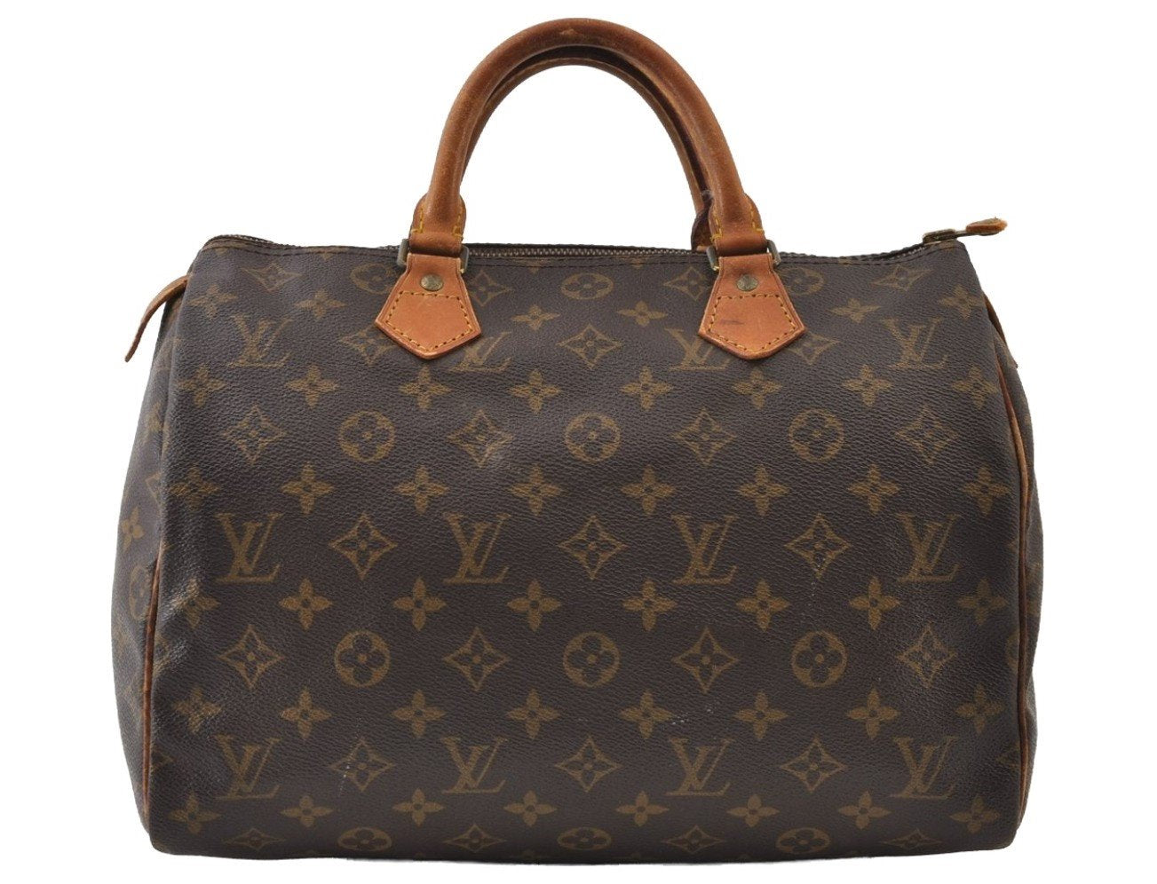 Authentic Louis Vuitton Monogram Speedy 30 Hand Boston Bag M41526 LV 9794I