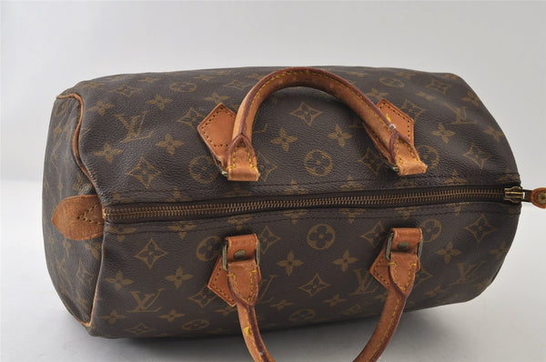 Authentic Louis Vuitton Monogram Speedy 30 Hand Boston Bag M41526 LV 9794I