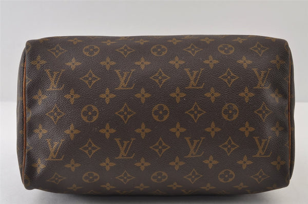 Authentic Louis Vuitton Monogram Speedy 30 Hand Boston Bag M41526 LV 9794I