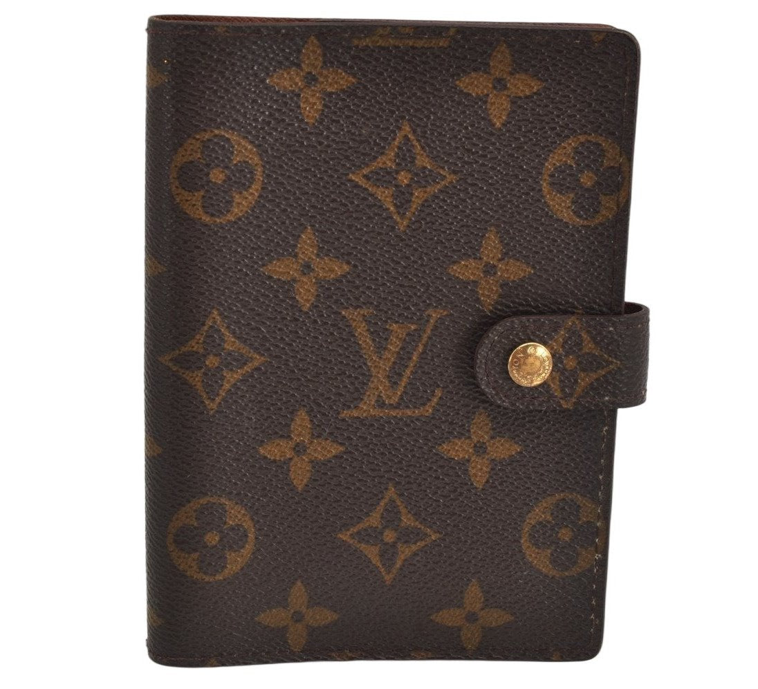 Authentic Louis Vuitton Monogram Agenda PM Notebook Cover R20005 LV 9794J