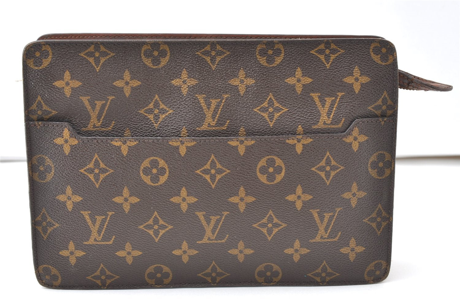 Authentic Louis Vuitton Monogram Pochette Homme Clutch Bag M51795 Junk 9795I