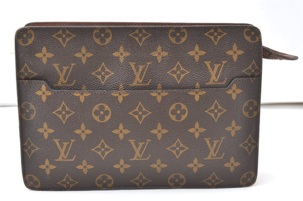 Authentic Louis Vuitton Monogram Pochette Homme Clutch Bag M51795 Junk 9795I