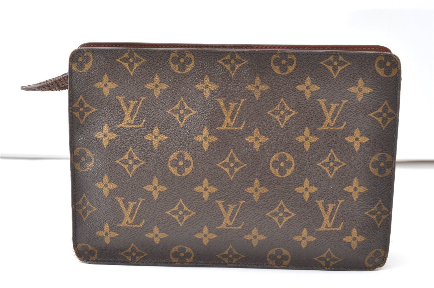 Authentic Louis Vuitton Monogram Pochette Homme Clutch Bag M51795 Junk 9795I