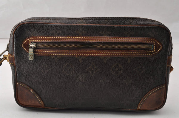 Authentic Louis Vuitton Monogram Marly Dragonne GM M51825 Clutch Hand Bag 9796I