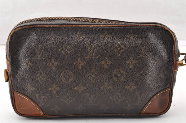 Authentic Louis Vuitton Monogram Marly Dragonne GM M51825 Clutch Hand Bag 9796I