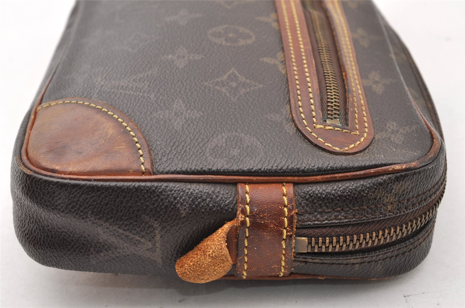 Authentic Louis Vuitton Monogram Marly Dragonne GM M51825 Clutch Hand Bag 9796I