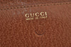 Authentic GUCCI Vintage Horsebit Bifold Long Wallet Purse Leather Brown 9797J