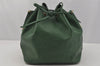 Authentic Louis Vuitton Epi Petit Noe Shoulder Drawstring Bag M44104 Green 9798I