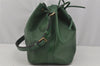 Authentic Louis Vuitton Epi Petit Noe Shoulder Drawstring Bag M44104 Green 9798I