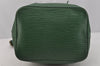 Authentic Louis Vuitton Epi Petit Noe Shoulder Drawstring Bag M44104 Green 9798I